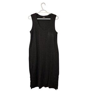 Denver Hayes dark grey midi sleeveless tank dress size L